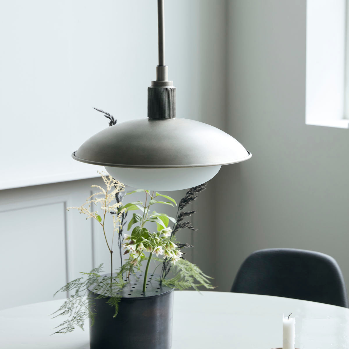 Lampe, HDBoston, Gunmetal-Grau h: 7 cm, dia: 32 cm