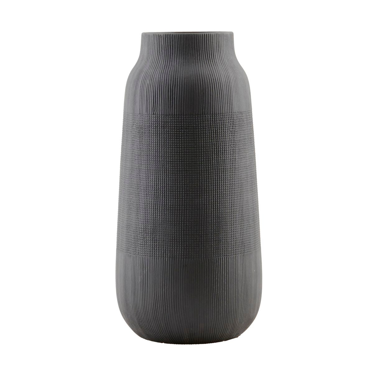 Vase, HDGroove, Schwarz h: 35 cm, dia: 16 cm