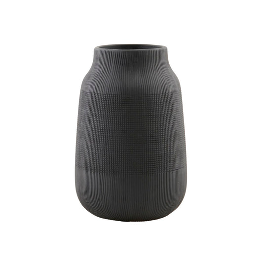 Vase, HDGroove, Schwarz h: 22 cm, dia: 15 cm