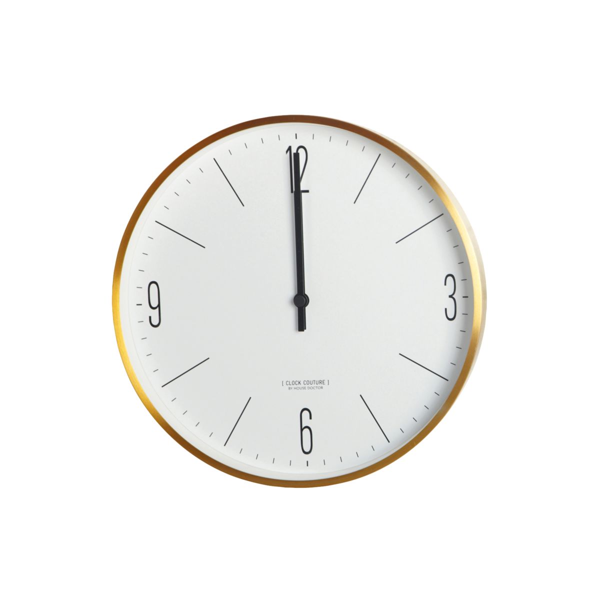 Wall clock, Clock Couture, white/gold Ø 30 cm