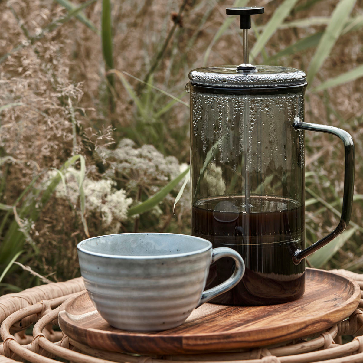 Teetasse, HDRustic, Grau/Blau h: 6.5 cm, dia: 10.5 cm