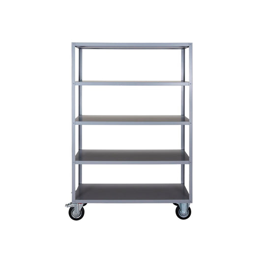 Regal mit 4 Rollen, HDTrolley, Grau l: 120 cm, w: 45 cm, h: 180 cm