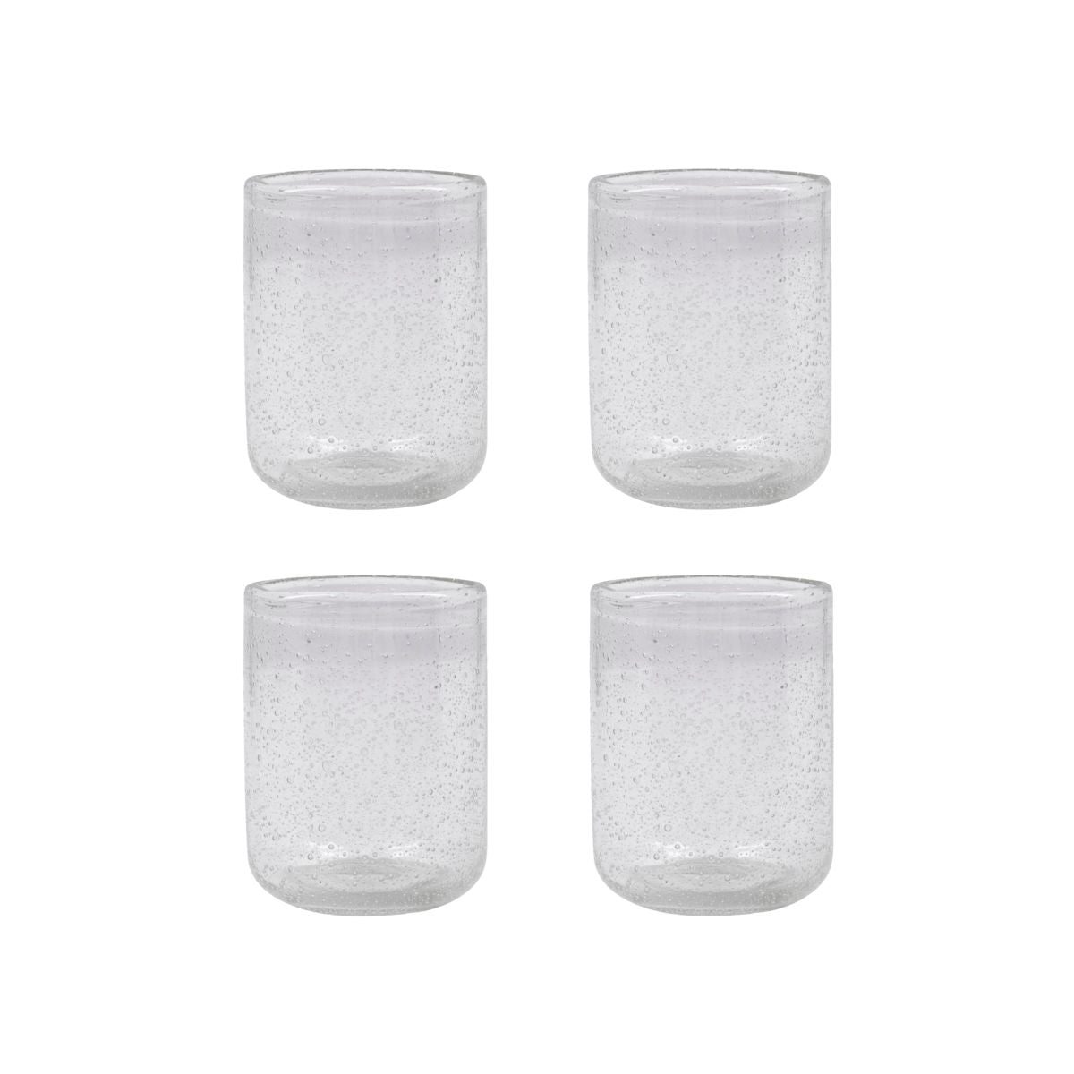 Glas, Rich, Klar h: 11 cm, Ø 9,5 cm 4er Set