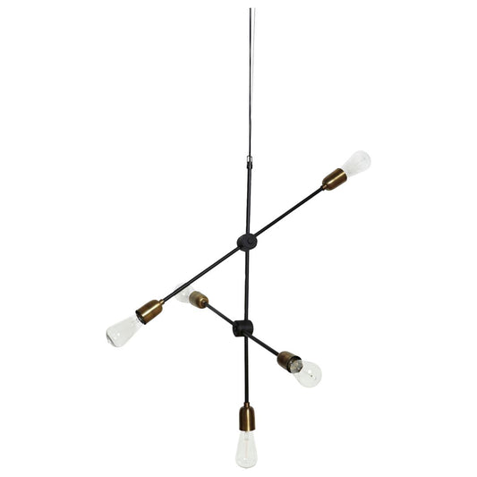 Lamp, Molecular, Black/Brass