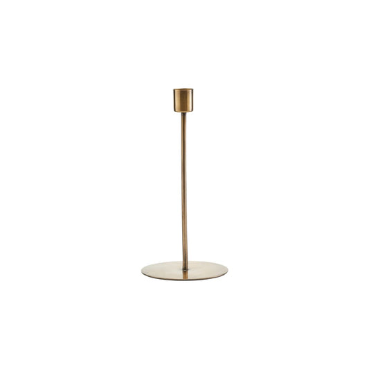 Candlestick, antique brass h: 20 cm, Ø 9.5 cm